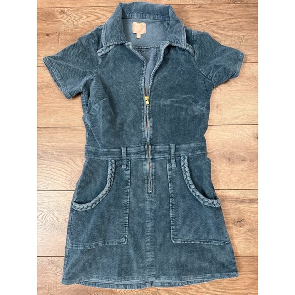 Show me your Mumu Jade  Outlaw Corduroy Mini Dress Large - Picture 8 of 13